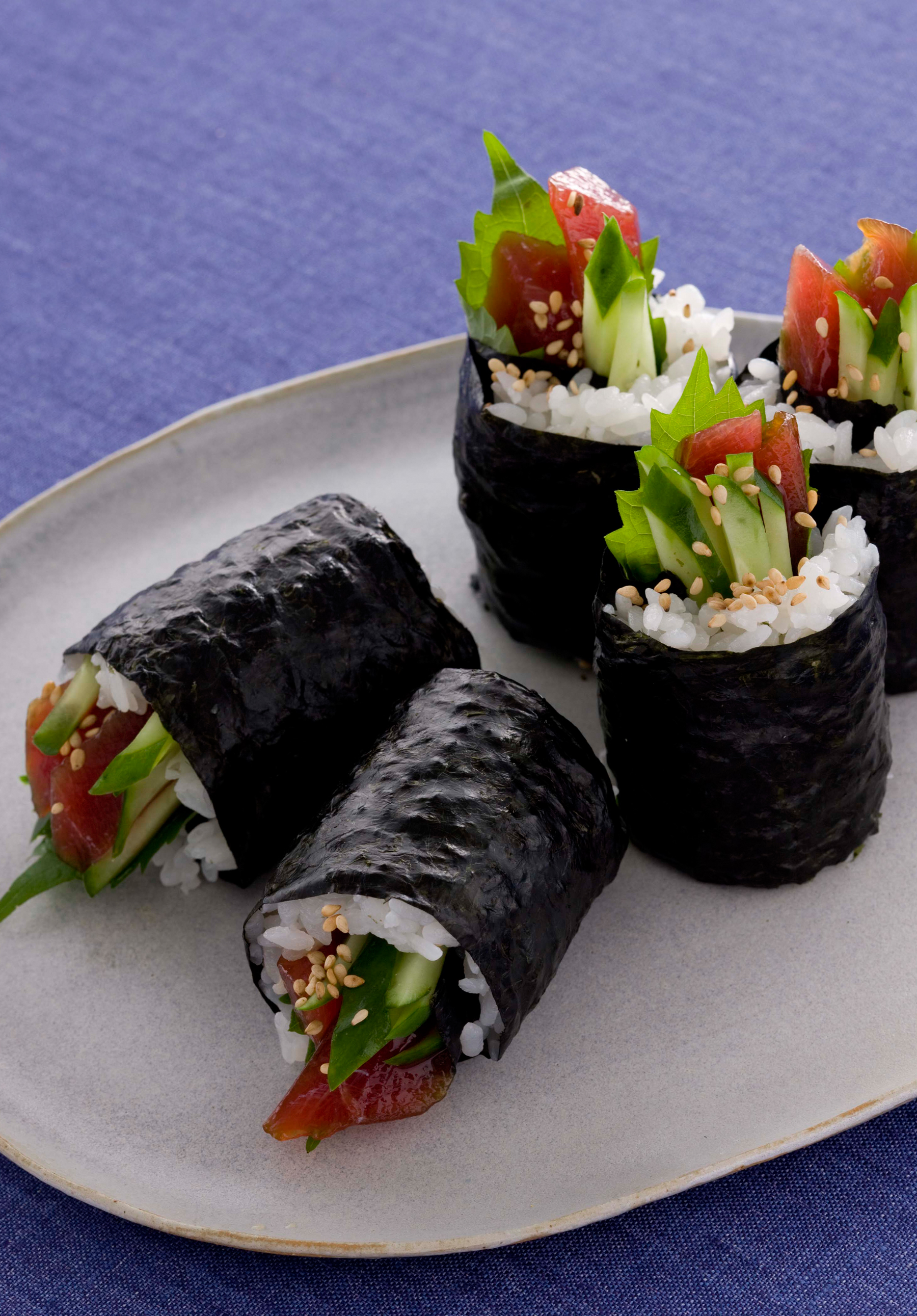 漬けマグロのシンプル手巻きの画像